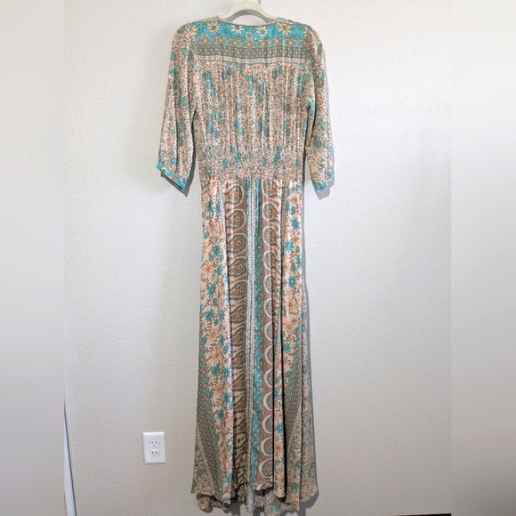 Spell Boho Blossom Gown Maxi Dress Sage Medium Original - Picture 11 of 15